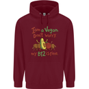 I'm a Vegan My b12 Is Fine Funny Mens 80% Cotton Hoodie Maroon