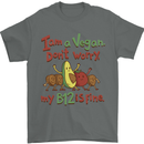 I'm a Vegan My b12 Is Fine Funny Mens T-Shirt 100% Cotton Charcoal