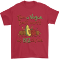 I'm a Vegan My b12 Is Fine Funny Mens T-Shirt 100% Cotton Red