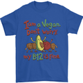 I'm a Vegan My b12 Is Fine Funny Mens T-Shirt 100% Cotton Royal Blue