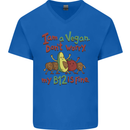 I'm a Vegan My b12 Is Fine Funny Mens V-Neck Cotton T-Shirt Royal Blue