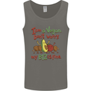 I'm a Vegan My b12 Is Fine Funny Mens Vest Tank Top Charcoal