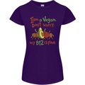 I'm a Vegan My b12 Is Fine Funny Womens Petite Cut T-Shirt Purple