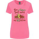 I'm a Vegan My b12 Is Fine Funny Womens Wider Cut T-Shirt Azalea