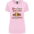 I'm a Vegan My b12 Is Fine Funny Womens Wider Cut T-Shirt Light Pink