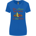 I'm a Vegan My b12 Is Fine Funny Womens Wider Cut T-Shirt Royal Blue