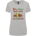 I'm a Vegan My b12 Is Fine Funny Womens Wider Cut T-Shirt Sports Grey