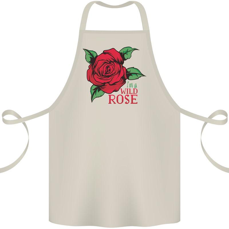 I'm a Wild Rose Cotton Apron 100% Organic Natural