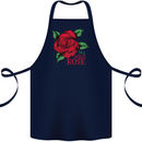 I'm a Wild Rose Cotton Apron 100% Organic Navy Blue