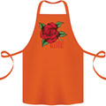 I'm a Wild Rose Cotton Apron 100% Organic Orange