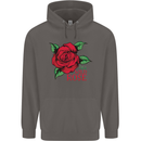 I'm a Wild Rose Mens 80% Cotton Hoodie Charcoal