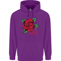 I'm a Wild Rose Mens 80% Cotton Hoodie Purple