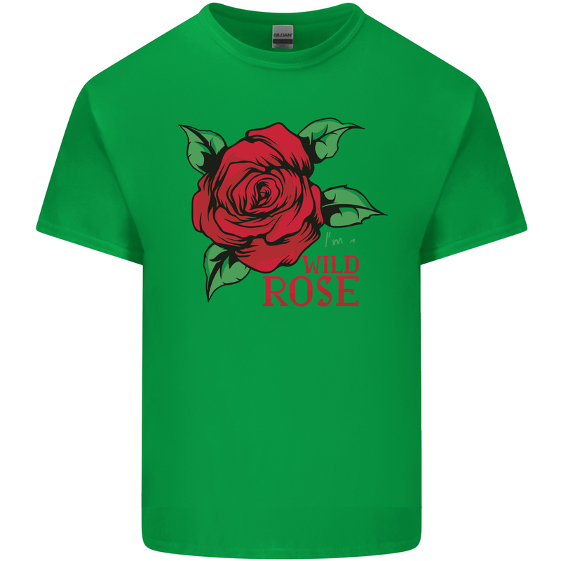 I'm a Wild Rose Mens Cotton T-Shirt Tee Top Irish Green