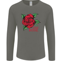 I'm a Wild Rose Mens Long Sleeve T-Shirt Charcoal