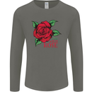 I'm a Wild Rose Mens Long Sleeve T-Shirt Charcoal