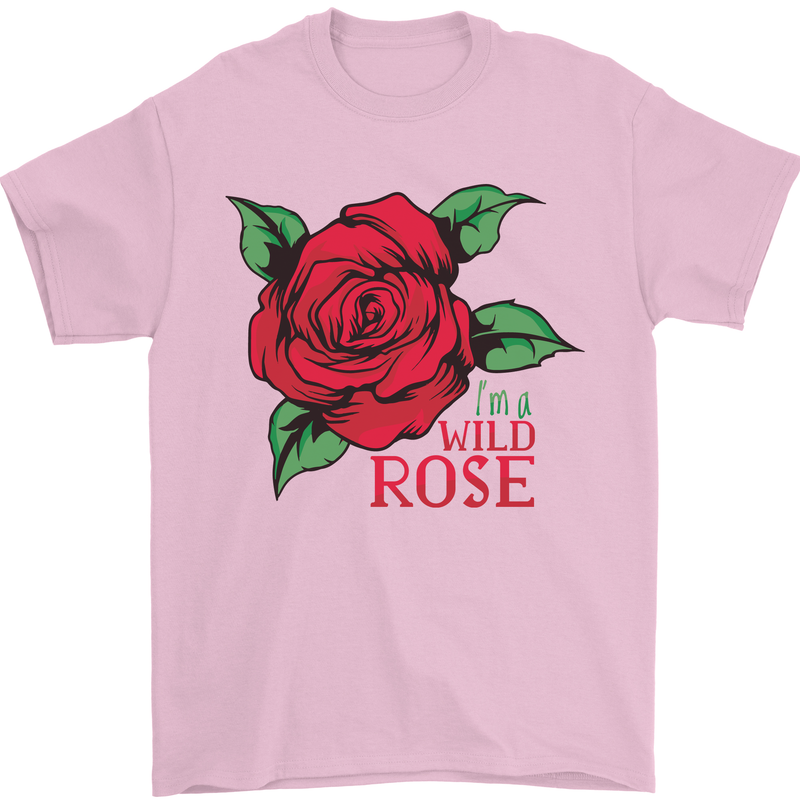 I'm a Wild Rose Mens T-Shirt Cotton Gildan Light Pink