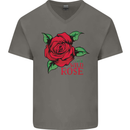 I'm a Wild Rose Mens V-Neck Cotton T-Shirt Charcoal