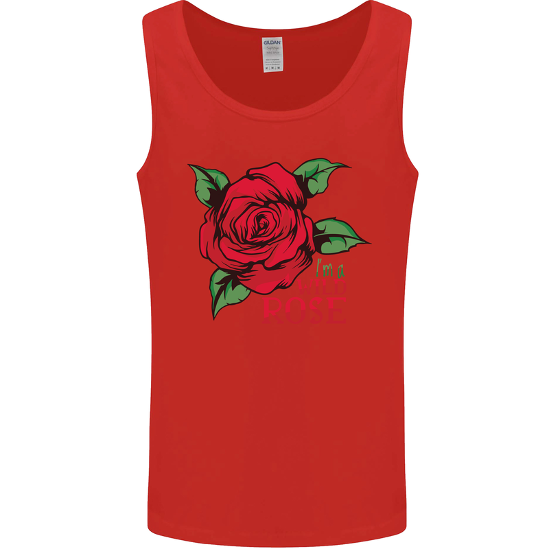 I'm a Wild Rose Mens Vest Tank Top Red