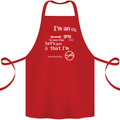 I'm an Engineer Guy That's Never Wrong Cotton Apron 100% Organic Red