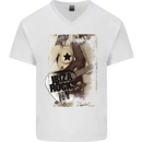 Ibiza Rocks Dance Music Mens V-Neck Cotton T-Shirt White