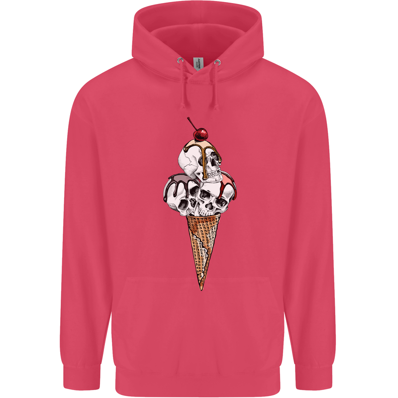 Ice Cream Skull Childrens Kids Hoodie Heliconia
