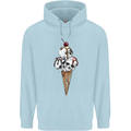 Ice Cream Skull Childrens Kids Hoodie Light Blue