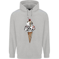 Ice Cream Skull Childrens Kids Hoodie Sports Grey