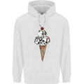 Ice Cream Skull Childrens Kids Hoodie White