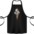 Ice Cream Skull Cotton Apron 100% Organic Black