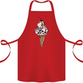 Ice Cream Skull Cotton Apron 100% Organic Red