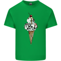 Ice Cream Skull Kids T-Shirt Childrens Irish Green