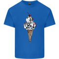 Ice Cream Skull Kids T-Shirt Childrens Royal Blue