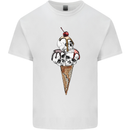 Ice Cream Skull Kids T-Shirt Childrens White