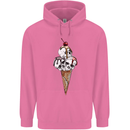 Ice Cream Skull Mens 80% Cotton Hoodie Azelea