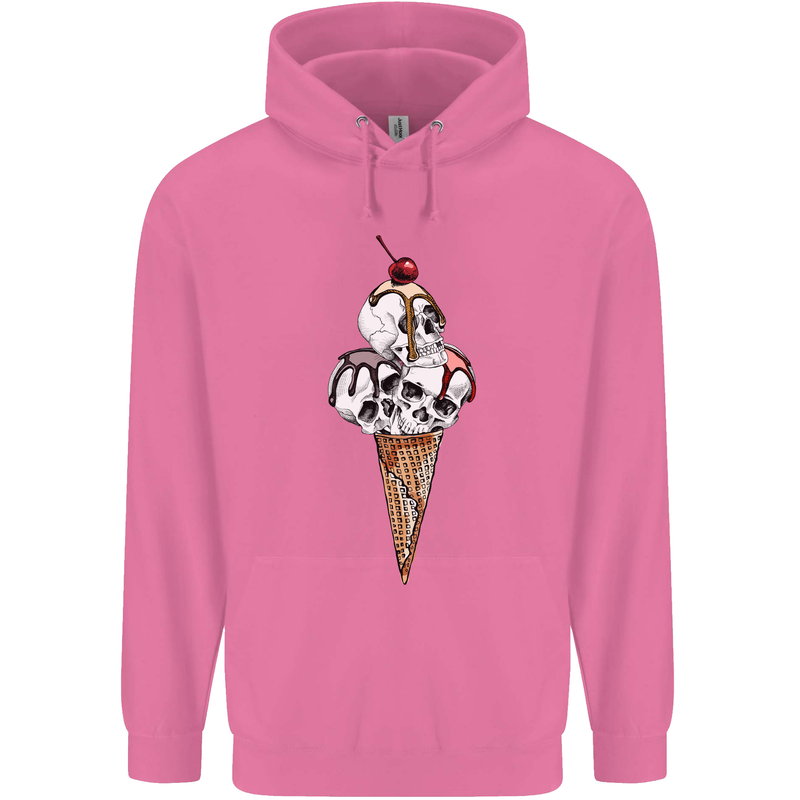Ice Cream Skull Mens 80% Cotton Hoodie Azelea