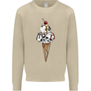 Ice Cream Skull Mens Sweatshirt Jumper Sand