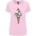 Ice Cream Skull Womens Wider Cut T-Shirt Light Pink