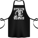 Ice Hockey Players Walk On Water Cotton Apron 100% Organic Black