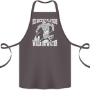 Ice Hockey Players Walk On Water Cotton Apron 100% Organic Dark Grey