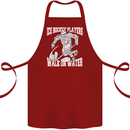 Ice Hockey Players Walk On Water Cotton Apron 100% Organic Maroon