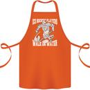Ice Hockey Players Walk On Water Cotton Apron 100% Organic Orange