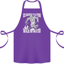 Ice Hockey Players Walk On Water Cotton Apron 100% Organic Purple