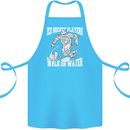 Ice Hockey Players Walk On Water Cotton Apron 100% Organic Turquoise