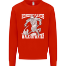 Ice Hockey Players Walk On Water Kids Sweatshirt Jumper Bright Red