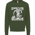 Ice Hockey Players Walk On Water Kids Sweatshirt Jumper Forest Green