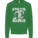 Ice Hockey Players Walk On Water Kids Sweatshirt Jumper Irish Green