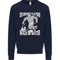 Ice Hockey Players Walk On Water Kids Sweatshirt Jumper Navy Blue