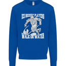 Ice Hockey Players Walk On Water Kids Sweatshirt Jumper Royal Blue