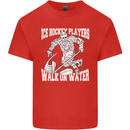 Ice Hockey Players Walk On Water Kids T-Shirt Childrens Red