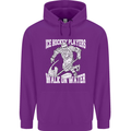 Ice Hockey Players Walk On Water Mens 80% Cotton Hoodie Purple